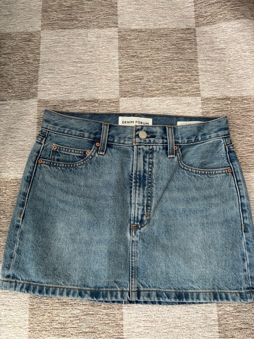 Denim Forum Light Blue Denim Mini Skirt